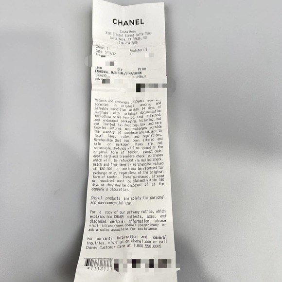 NIB CHANEL 22S CC NO.5 PERFUME BOTTLE DROP EARRINGS - Picture 15 of 15